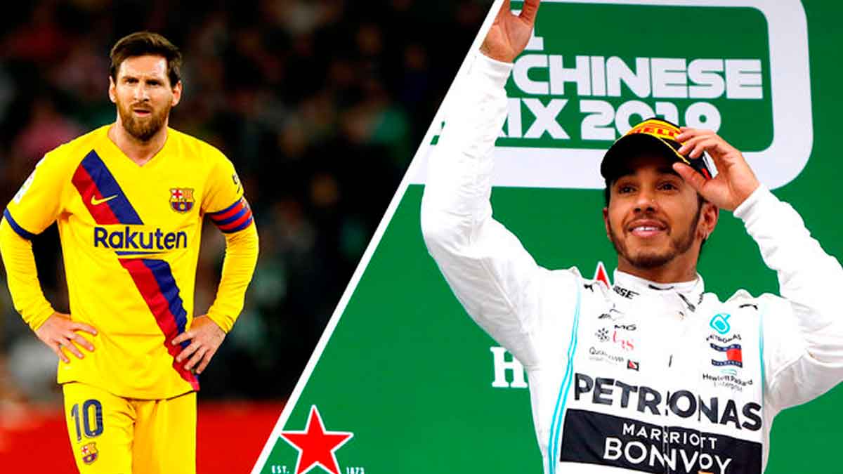 Leo Messi Lewis hamilton Messi
