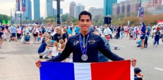Moises Salazar, primer dominicano en llegar a la meta en el maratón de Chicago
