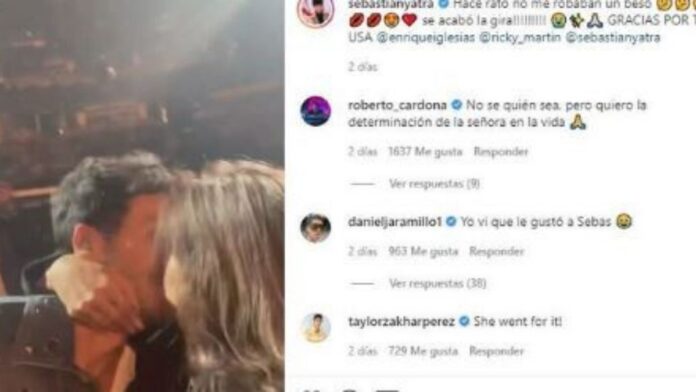 Fanática le roba beso a Sebastián Yatra