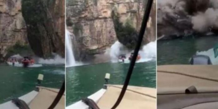 Roca enorme en Brasil Se precipita roca enorme en Brasil