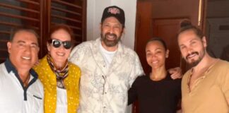 Zoe Saldaña y Juan Luis Guerra se reúnen en Miches