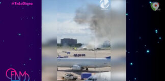 La Diana- Avion se prende en fuego en Miami