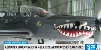 abinader supervisa ensamblaje de aviones militares