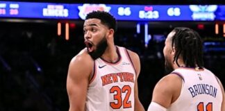 brunson y towns llevan a los knicks a una victoria