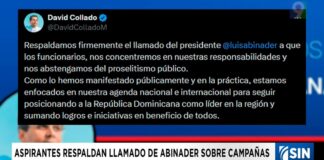 respaldan llamado de abinader sobre campañas