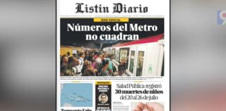 titulares prensa dominicana martes 12 de agosto 2025