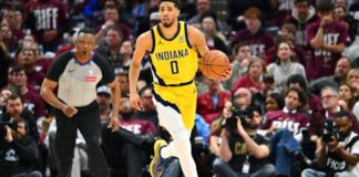un triple de haliburton  le da a los pacers la victoria sobre los cavs y una ventaja de 2 0 en la serie
