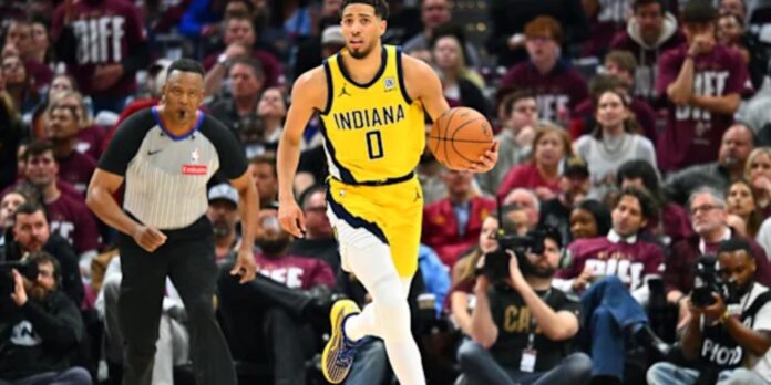 un triple de haliburton  le da a los pacers la victoria sobre los cavs y una ventaja de 2 0 en la serie